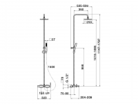 Душевая стойка Cisal Colonne Doccia RR004121 схема 2