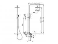 Душевая стойка Cisal Colonne Doccia CVC83010 схема 2