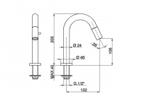 Кран для раковины Cisal Slim LM000910 схема 2