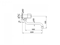 Кран для раковины Cisal Tr TR001420 с нижним изливом схема 2