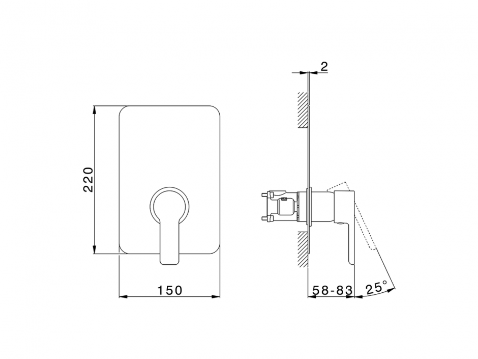 Смеситель для душа Cisal Softcube SC0BM010 ФОТО