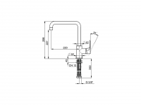 Смеситель для кухни Cisal Kitchen A3002535 схема 2