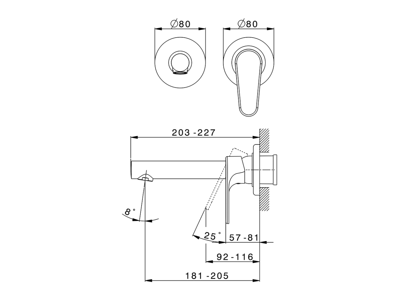 Смеситель для раковины Cisal Alma A3005510/A3005511/A3005512 схема 4