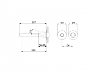 Смеситель для раковины Cisal Vita VI005510/VI005511 схема 4