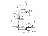 Смеситель для раковины Cisal Tender Energy Save C2000495 схема 2