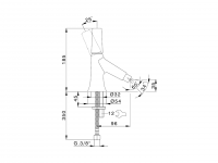 Смеситель для биде Cisal Vita VI000554/VI000564 схема 3