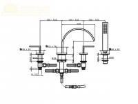 Смеситель для ванны Cisal Wave WA000262 схема 2