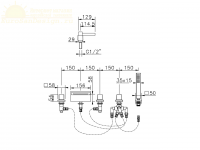 Смеситель для ванны Cisal Wave WE000260 схема 2