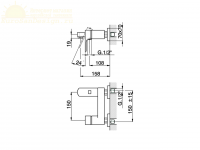 Смеситель для ванны Cisal Cubic CU000132/CU000122 схема 2