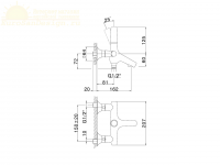 Смеситель для ванны Cisal Vita VI000134/VI000104 схема 2