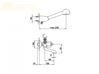 Смеситель для ванны Cisal Tr TR000120 схема 2