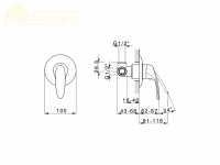 Смеситель для душа Cisal Flash FL000300 схема 2