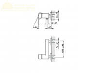 Смеситель для душа Cisal Cubic CU000442/CU000462 схема 2