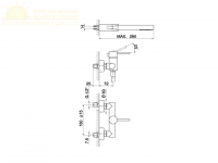 Смеситель для душа Cisal Nuova City CV000440/CV000450 схема 4