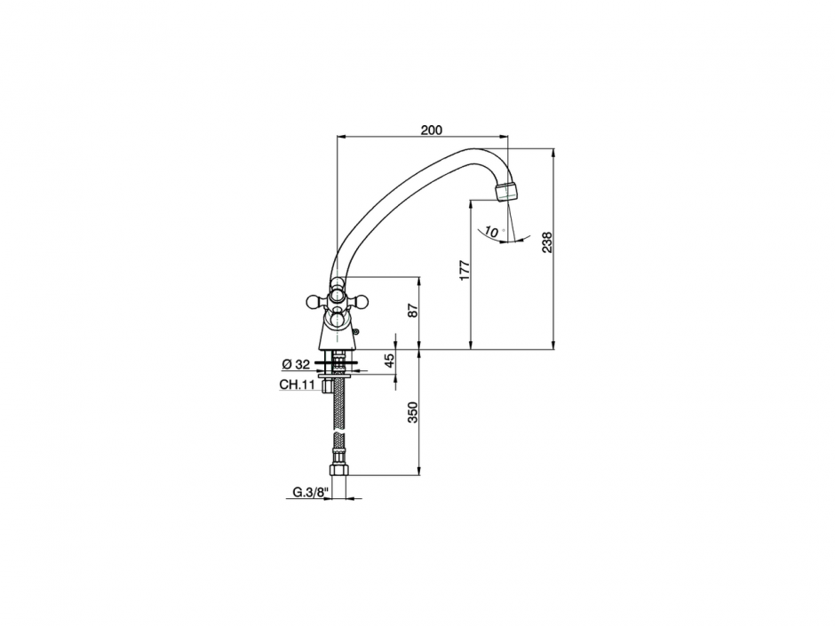 Смеситель для кухни Cisal Kitchen RE000530 ФОТО