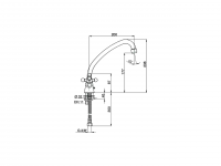 Смеситель для кухни Cisal Kitchen RE000530 схема 2