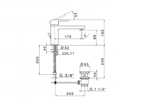 Смеситель для раковины Cisal Softcube SC001510 схема 2