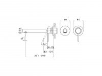 Смеситель для раковины Cisal Nuova City CV005510/CV005511/CV005512 схема 6