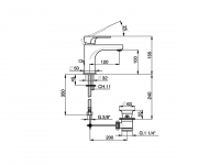 Смеситель для раковины Cisal Alma A3000490/A3000500 схема 2