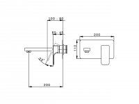 Смеситель для раковины Cisal Cubic CU005512/CU005513/CU005514 схема 2