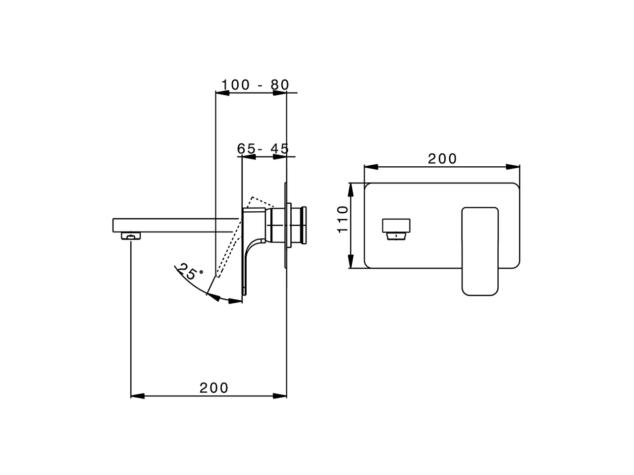 Смеситель для раковины Cisal Cubic CU005512/CU005513/CU005514 схема 2