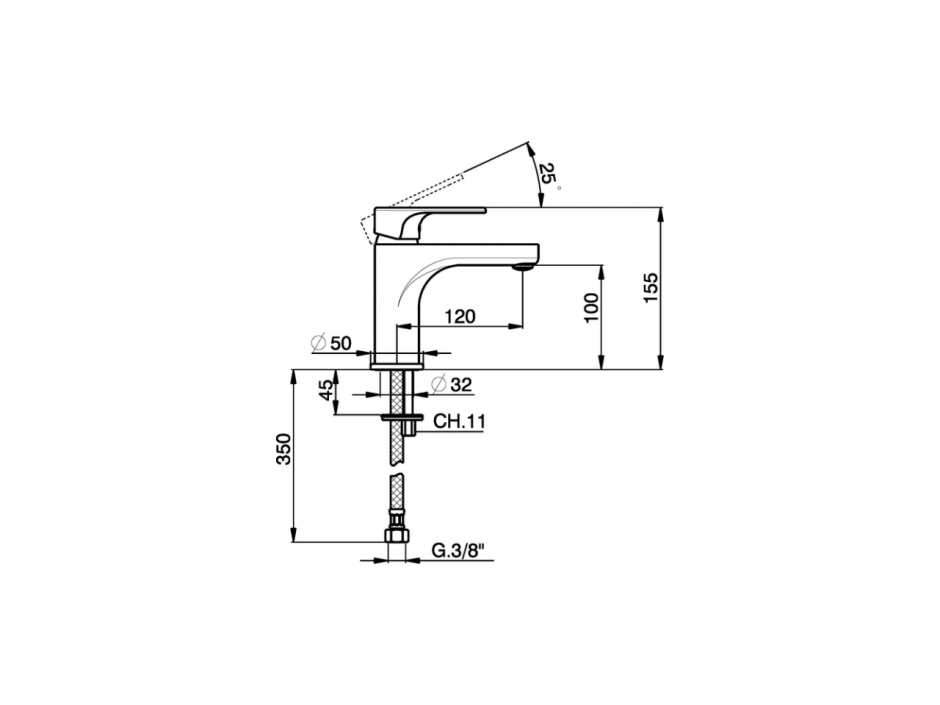 Смеситель для раковины Cisal Alma Energy Save A3000495/A3000505 ФОТО