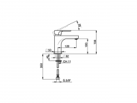 Смеситель для раковины Cisal Alma Energy Save A3000495/A3000505 схема 4