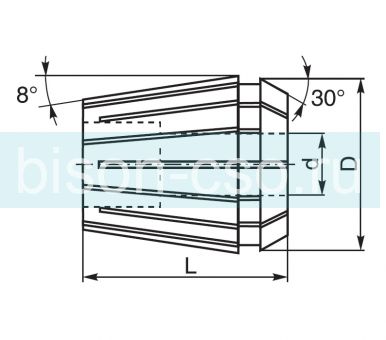 Цанга тип 7618-ER32-18 Bison-Bial DIN 6499