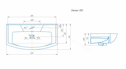 Умывальник мебельный "Элеганс 85" г. Киров