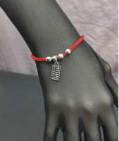 Браслет красный витой  Желаний "Счёты - богатство"