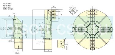 Патрон токарный 4-х кулачковый Autogrip 4V-50A20 герметичный для вертикальных станков Патрон токарный 4-х кулачковый Autogrip 4V-50A20 герметичный для вертикальных станков