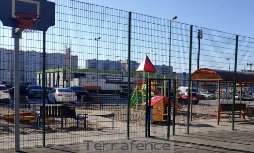 Готовое решение 2D спортивной площадки 18х22 пм. высота 3 метра