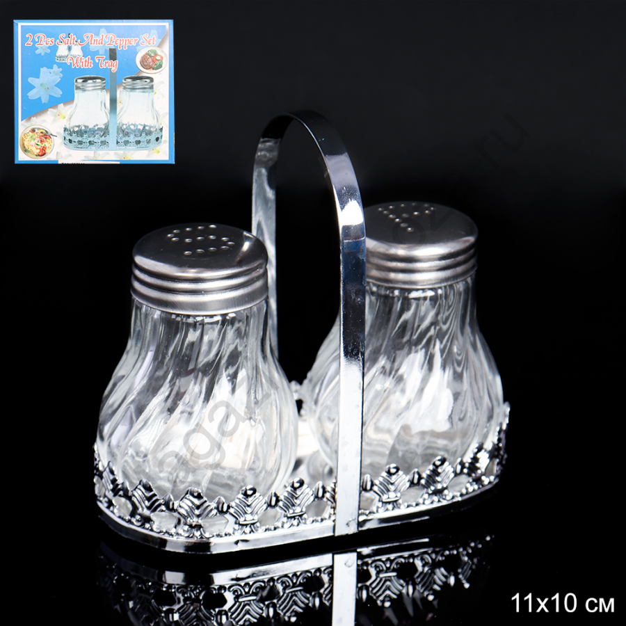 Набор для специй 2 предмета на металл подставке / BBA2 /уп 96/