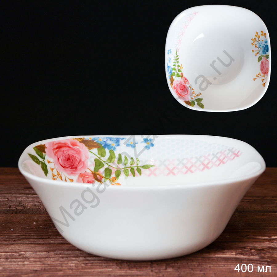 Салатник 400 мл/ 16/86220/XN (7003) /квадратная форма