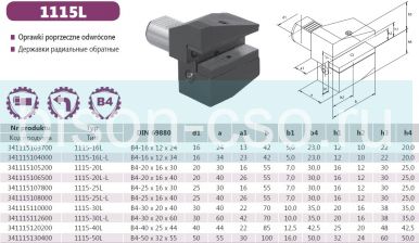 1115-30L-L Резцедержатель B4-30x20x60 левый Bison-Bial Польша 1115-30L-L Резцедержатель B4-30x20x60 левый Bison-Bial Польша