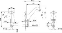 Смеситель для раковины двухвентильный Migliore Lady ML.LAD-912 схема 4