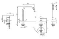 Migliore Kvant смеситель для ванны и душа 25392 схема 2