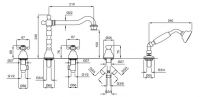 Смеситель для ванны двухвентильный Migliore Revival ML.REV-480 схема 7