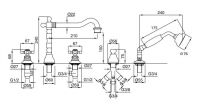 Смеситель двухвентильный для ванны Migliore Arcadia ML.ARC-8380 схема 6