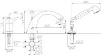 Смеситель однорычажный для ванны Migliore Lem ML.LEM-2950 схема 7