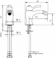 Смеситель однорычажный для биде Migliore Lem ML.LEM-2923 схема 4