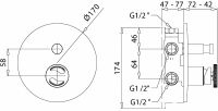 Однорычажный смеситель для ванны с душем Migliore Reversa схема 5