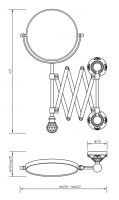 Косметическое зеркало пантограф Migliore Cristalia 16 схема 2
