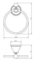 Полотенцедержатель кольцевой Migliore Provance 176 схема 2