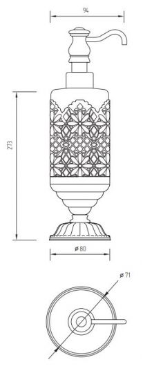 Диспенсер для жидкого мыла из стекла Migliore Luxor 26166 ФОТО