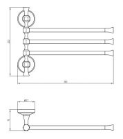Полотенцедержатель поворотный Migliore Fortuna 2767 схема 6