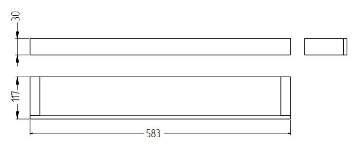 Полка 58 см Migliore Kvant 30237 ФОТО