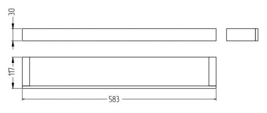 Полка 58 см Migliore Kvant 30237 ФОТО