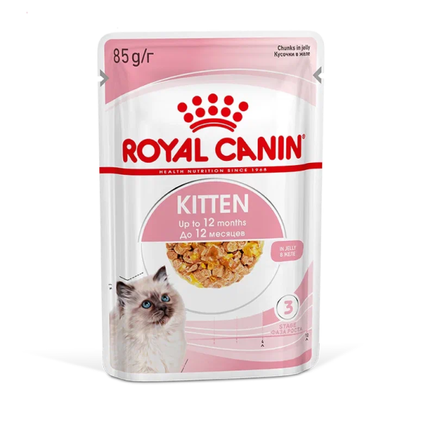 Влажный корм для КОТЯТ Royal Canin Kitten Instinctive кусочки в желе 85 гр