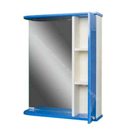 Шкаф-зеркало Радуга Синий металлик 60 левый/правый АЙСБЕРГ